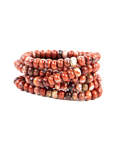 Roundelle Bracelet - Red Jasper