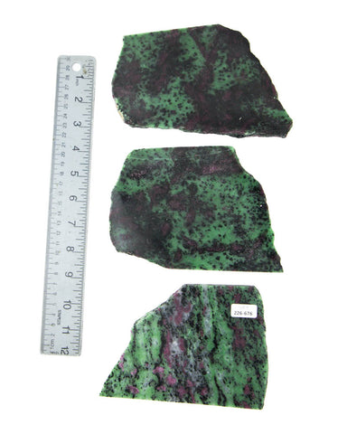 Ruby Zoisite Slices - 3 pcs (#226676)