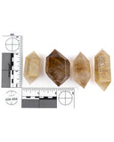 Rutilated Quartz Double-Terminated Points - 4 pcs (#226056)