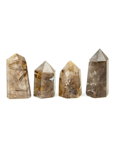 Rutilated Quartz Towers - 4 pcs (#225936)