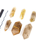 Rutilated Quartz Double Terminated Points - 6 pcs (#225878)