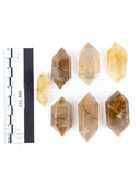 Rutilated Quartz Double Terminated Points - 7 pcs (#225880)