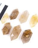 Rutilated Quartz Double Terminated Points - 7 pcs (#225880)