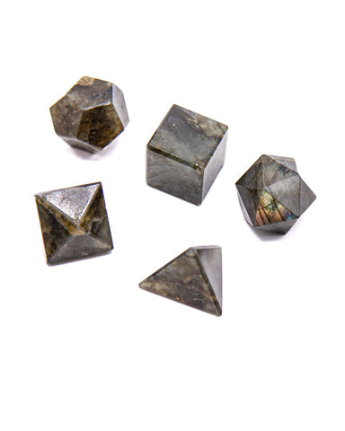 Sacred Geometry Set - Labradorite (5 pcs)