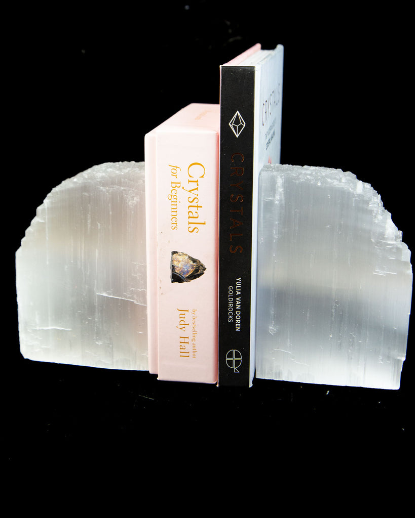 Selenite Bookends Pair