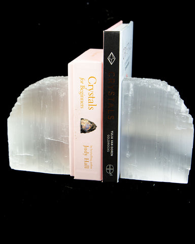 Selenite Bookends Pair