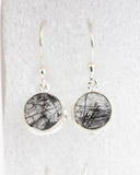 Sterling Silver Earrings - Tourmalinated Quartz