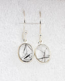 Sterling Silver Earrings - Tourmalinated Quartz