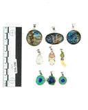 Assorted Sterling Pendants - 9 pcs  (#226590)