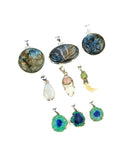 Assorted Sterling Pendants - 9 pcs  (#226590)