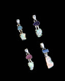 Ethiopian Opal Sterling Pendants - 4 pcs (#226586)