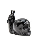 Skully the Snail Carving - Obsidian