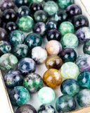 Small Fluorite Spheres  - 53 pcs (#226128)