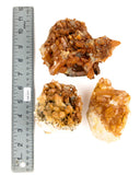 Tangerine Quartz Clusters - 3 pcs (#226077)