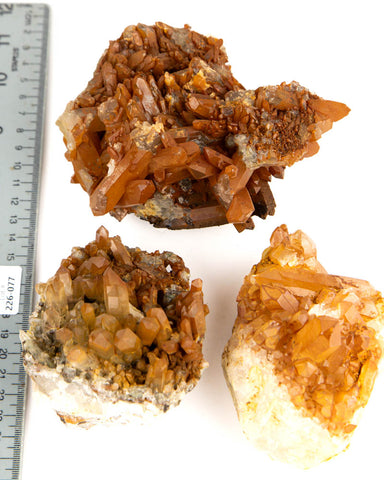 Tangerine Quartz Clusters - 3 pcs (#226077)