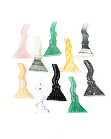 Assorted Witch Broom Carving (70mm)