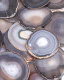 Agate Thin Slice, Natural / Black