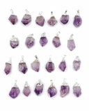 Electroplated Amethyst Point Pendant