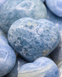 Blue Calcite Heart - Large