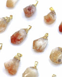 Electroplated Citrine Point Pendant