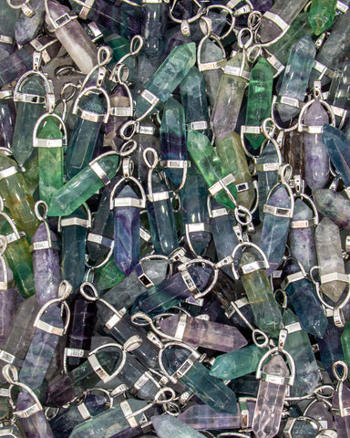 Pencil Point Pendant - Fluorite