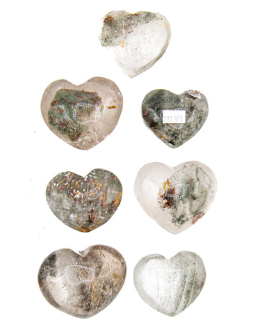 Garden Quartz Hearts - 7 pcs / 3.4 lb (#223871)