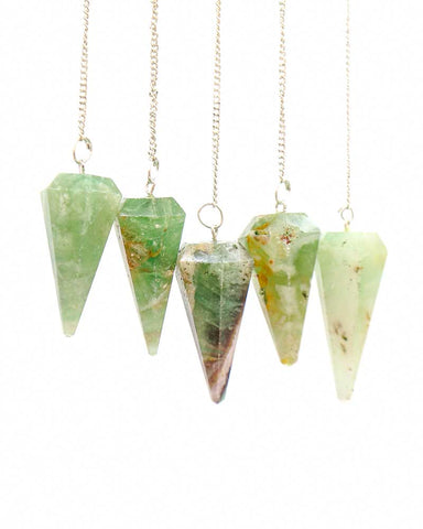 Faceted Pendulum - Green Fluorite