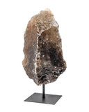 Rough Smoky Quartz on Metal Base