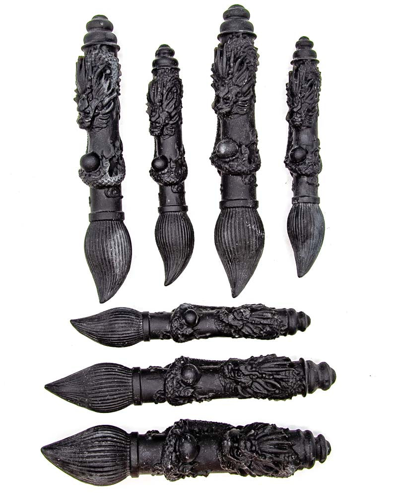 Obsidian Calligraphy Brush Carving (Large)
