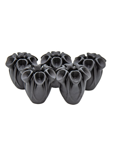 Lily Taper Candle Holder (Obsidian)