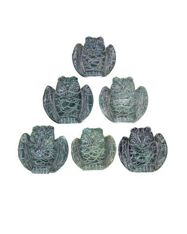 Owl Carving (Moss Agate)