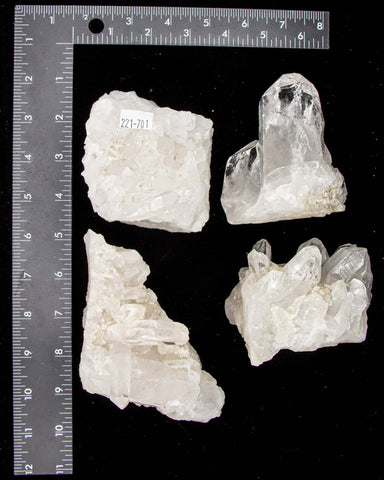 Clear Quartz Clusters (Extra Quality) - 4 pcs / 4.27 lbs (#221701)