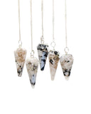 Faceted Pendulum - Rainbow Moonstone