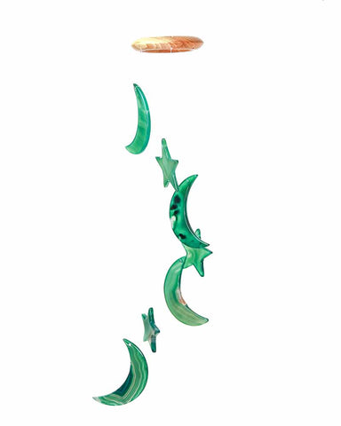 Moon and Star Agate Windchime
