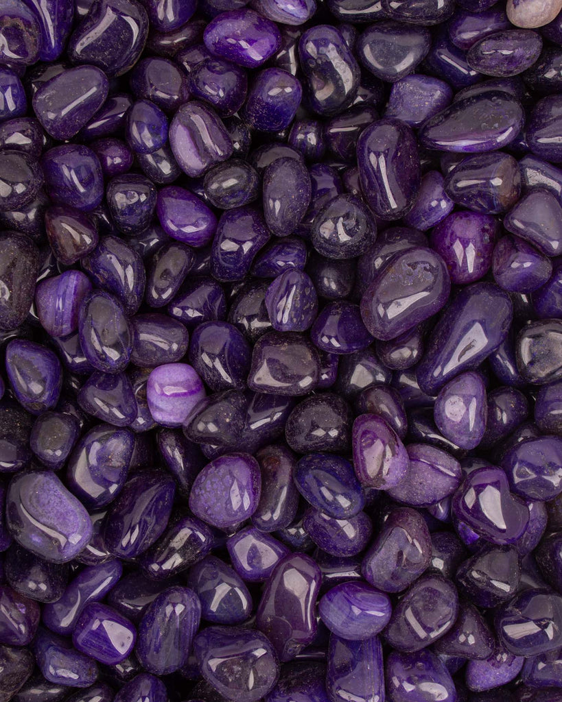 Tumbled Dyed Agate Purple Wholesale Stones, Minerals, Crystals