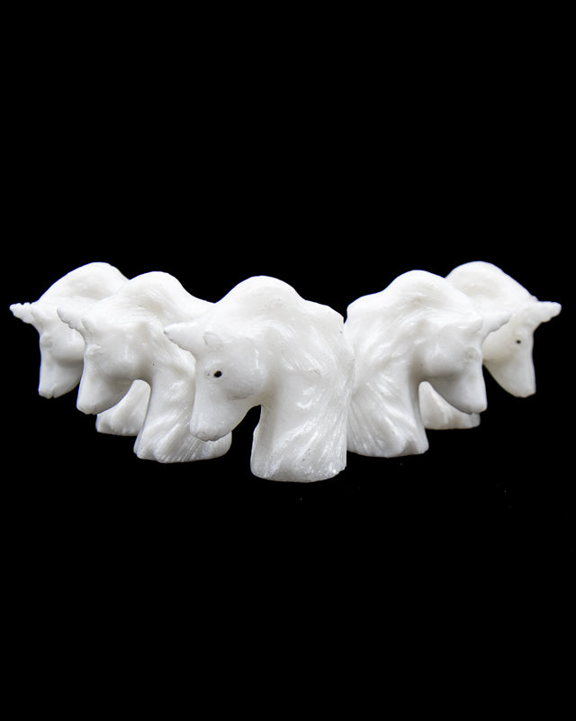 Unicorn Head Carving (White Marble)