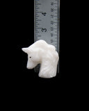 Unicorn Head Carving (White Marble)