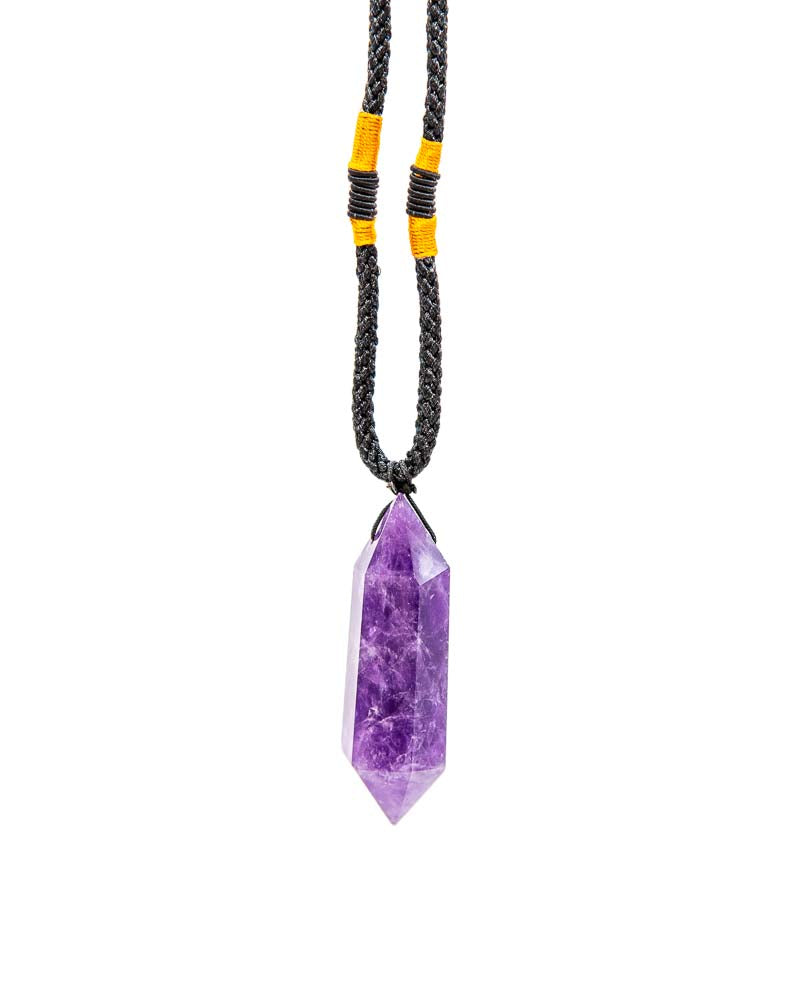 Amazon.com: Raw Amethyst Crystal Necklace | Element of Zen Amethyst Necklace  for Men | Raw Amethyst Necklace Silver | Genuine Amethyst Crystal Necklace  | Calming Stone Necklace | Amethyst Natural Stone | : Handmade Products